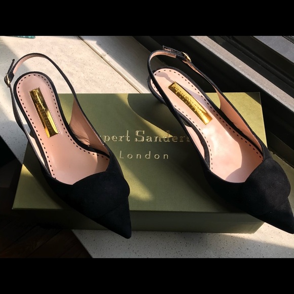 Rupert Sanderson kitten heel pointed toe sz 36.5 - Picture 1 of 4